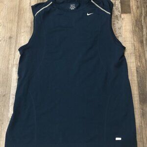 Nike Pro Mens XL Navy Blue Sleeveless Athletic Tank Top